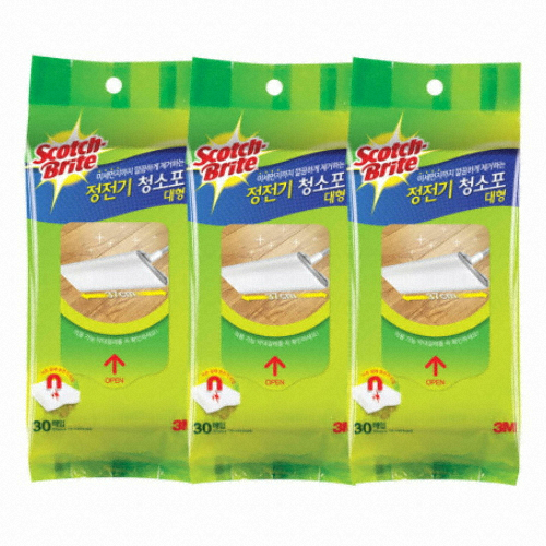 3M 스카치브라이트 재활용 정전기 청소포 대형 30매