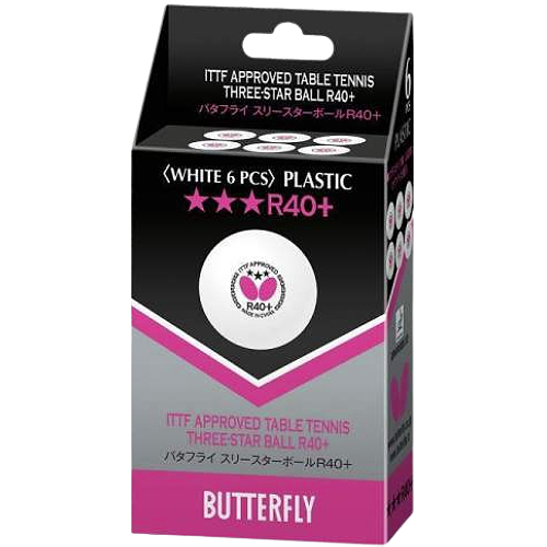버터플라이  쓰리스타 플라스틱 시합구 R40+