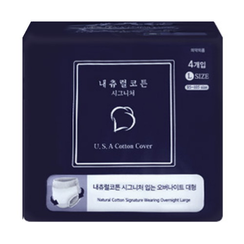내츄럴코리아 시그니처 입는 오버나이트 대형 4개[6팩(24개)] - 에누리 가격비교