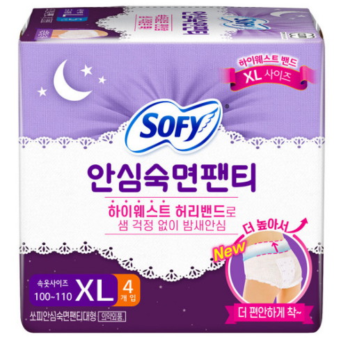 쏘피 안심숙면팬티 특대형 XL 4개