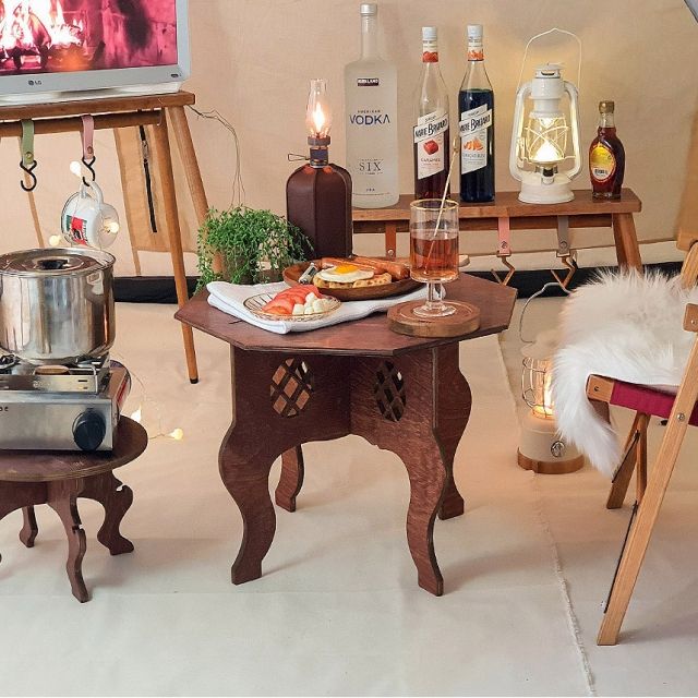 스네프  캠핑 팔각 테이블