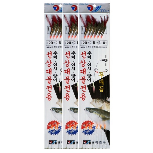 월척조구 WA-16 선상대물 전용 무매듭 카드채비 - 에누리 가격비교