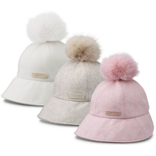 핑  방울 버킷햇