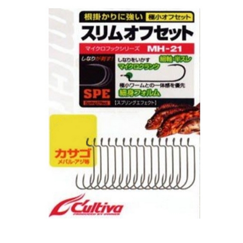 오너  MH-21 볼락 락피쉬 루어바늘 슬림 오프셋