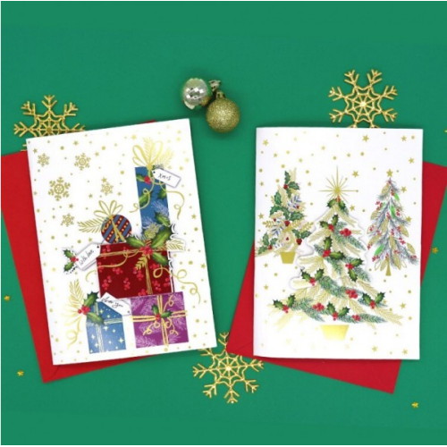 마음담아  크리스마스 골드 멜로디 카드