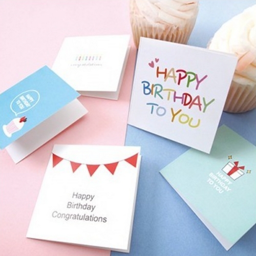 투영  생일 미니 축하카드 5종 세트