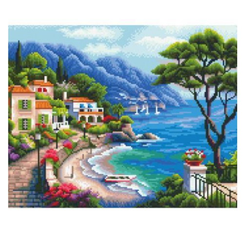 디클레어  DIY 보석십자수 해안가 풍경