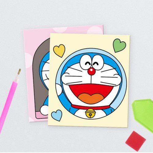 아이러브페인팅  DIY 데코스티커형 보석십자수 도라에몽
