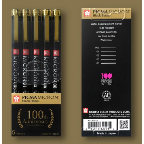 사쿠라  피그마 100주년 기념 한정판 마이크론 블랙 세트