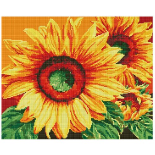 아트조이  캔버스형 보석십자수 붉은해바라기