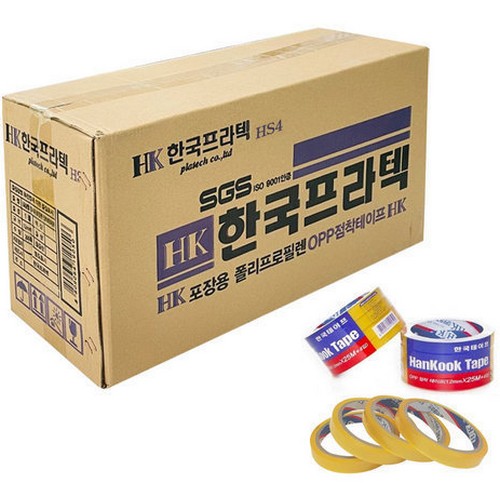 한국프라텍  3인치 4절 OPP테이프 12mm x 25m