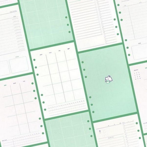 핑크풋  2000 6공 스터디플래너 2개월 리필지