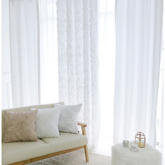 바이지미 베르사유 핀/봉집 화이트커튼