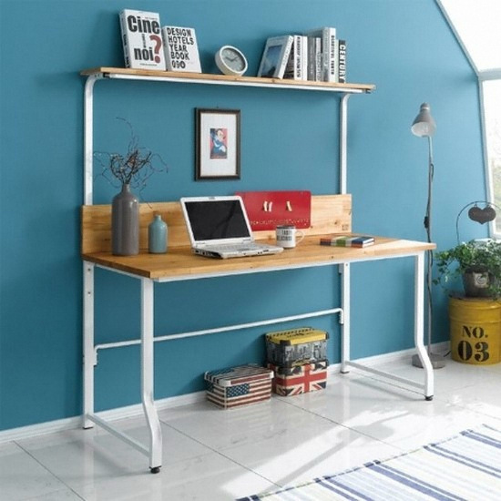 아름이와다움이 나르샤 소나무원목 스틸 선반책상