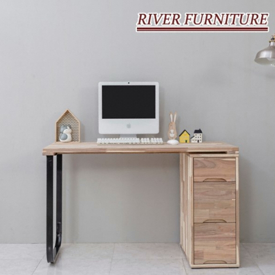 리버퍼니쳐 마쵸 아카시아원목 3단서랍장 책상 1400