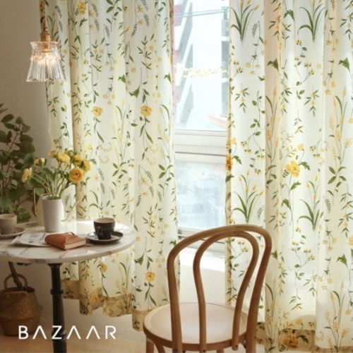 바자르 모로코 광목 가리개 커튼+압축봉