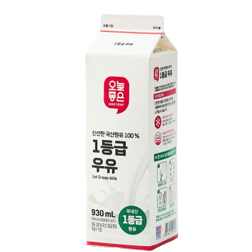  건국유업 오늘좋은 1등급우유 930ml [2개]