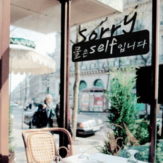 꾸밈  ch250 sorry물은셀프입니다 대형 포인트스티커