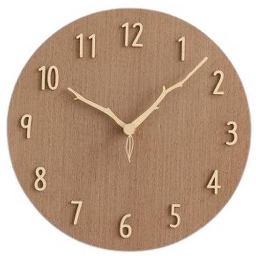 MJK  우드스노우 나뭇가지 벽시계