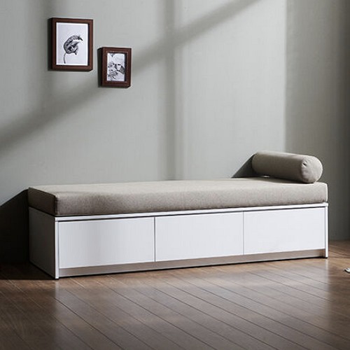 가구데코 NA0220 피오 서랍수납 패브릭 벤치소파 2인용