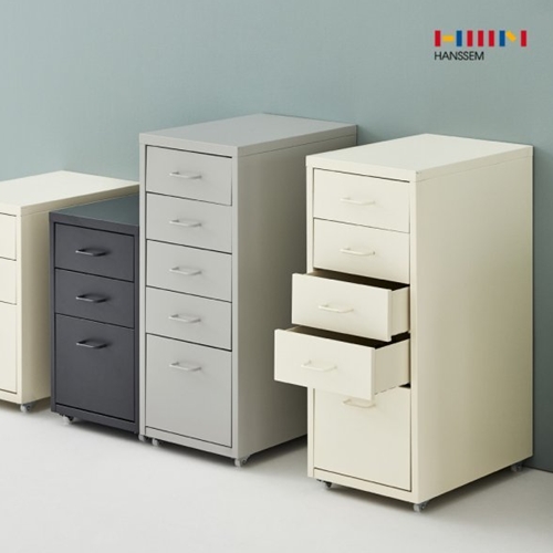 한샘 마카롱 철제 5단 서랍장 280