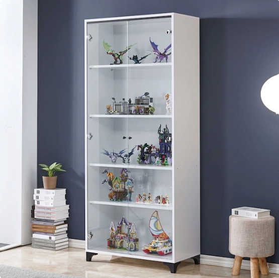 가온리빙 위즈 키높은 유리장식장 800