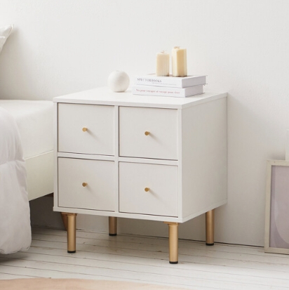 나무뜰  리코 4칸서랍 침대 협탁 미니 서랍장 500