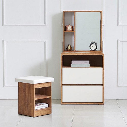 우아미가구  젠킨스 3단 의자 화장대 세트 600