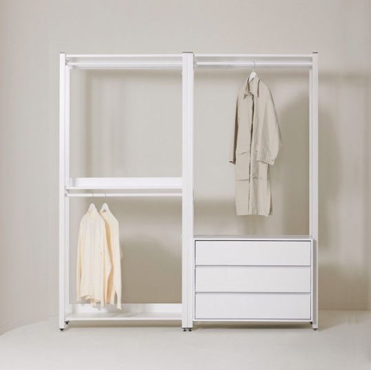 온월가구  아이언 철제 시스템 서랍형 드레스룸 세트 2000