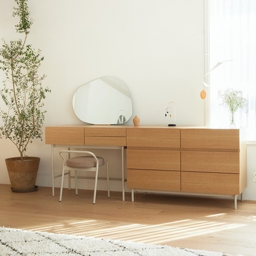 나이믹  샌즈 콘솔 와이드 서랍장 화장대 세트 1000