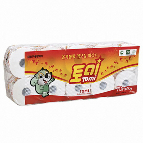 토미 올록볼록 엠보싱 화장지 70m (10롤)