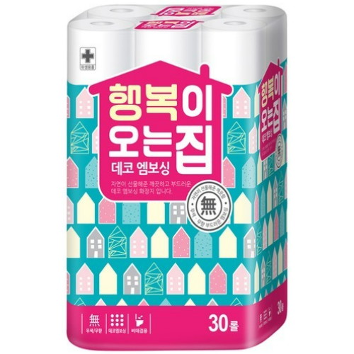 행복이오는집 데코 엠보싱 45m (30롤)