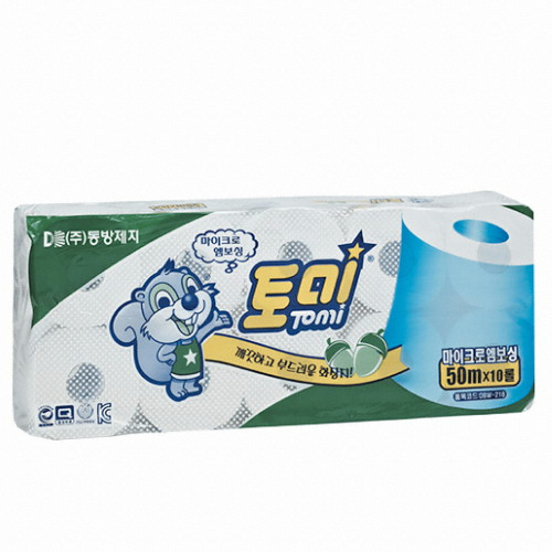 토미 마이크로 엠보싱 화장지 50m (10롤)