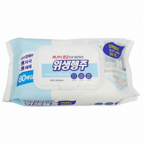 태광유통  위생행주 물티슈 캡형 80매