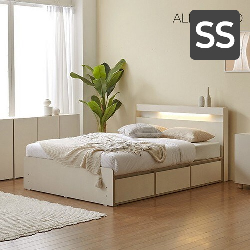 알파침대 아인 서랍형 빅수납 LED침대 SS