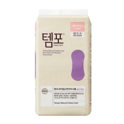 템포 내추럴 순면 라이너 롱 40개