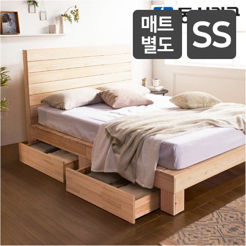 동서가구 힐링 편백나무 통나무 서랍형 온 가족 침대 SS