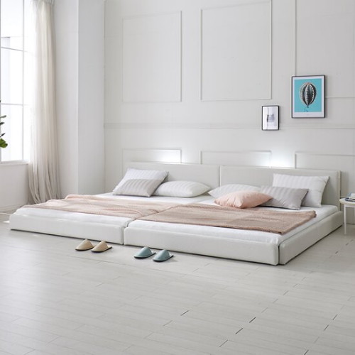 지베스 스테디2 슬림오픈 저상형 LED 패밀리침대 Q+Q