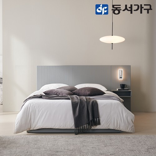 파로마 이즈 씨엘 수납 침대 Q+협탁