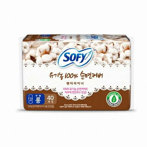 쏘피 유기농 100% 순면커버 팬티라이너 롱 40개