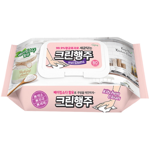 티엔비  자연처럼 크린행주 물티슈 캡형 80매