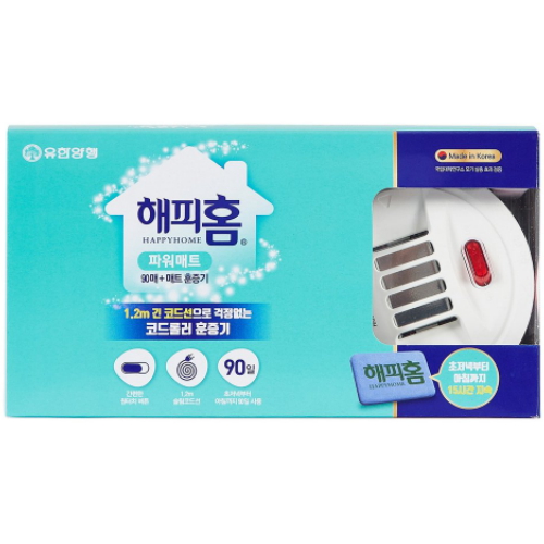 해피홈 파워매트 코드롤러 훈증기 본체 + 리필60매
