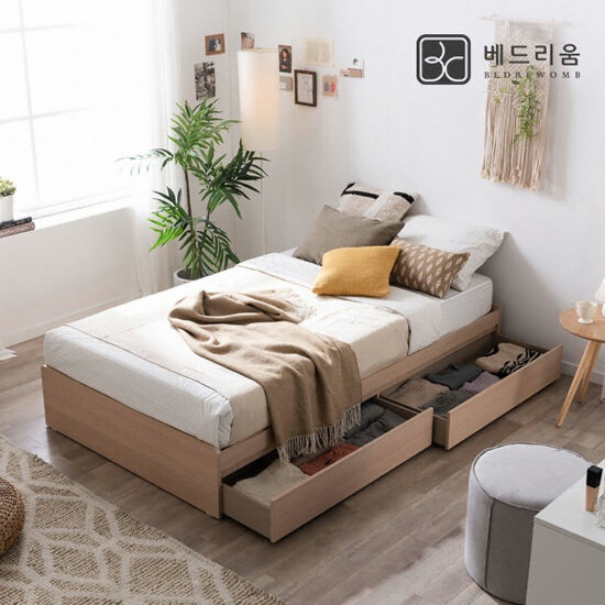 베드리움 미니멀 수납 침대 SS