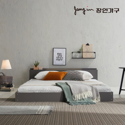 장인가구 비비드 저상형 USB포트 LED침대 Q
