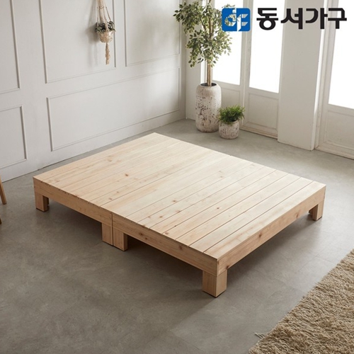 동서가구 힐링 히노끼 편백나무 평상형 침대 K