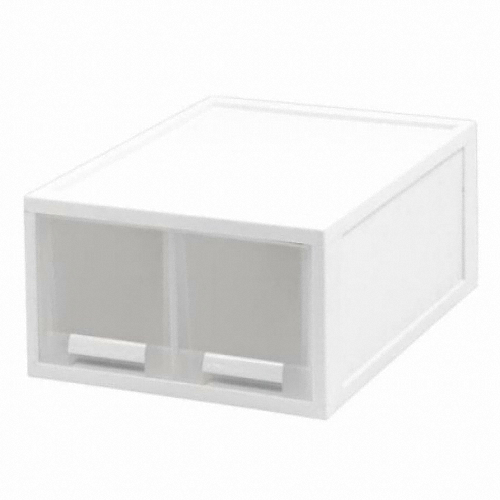 창신리빙  화인 화이트 스텝 서랍박스 40 트윈1단