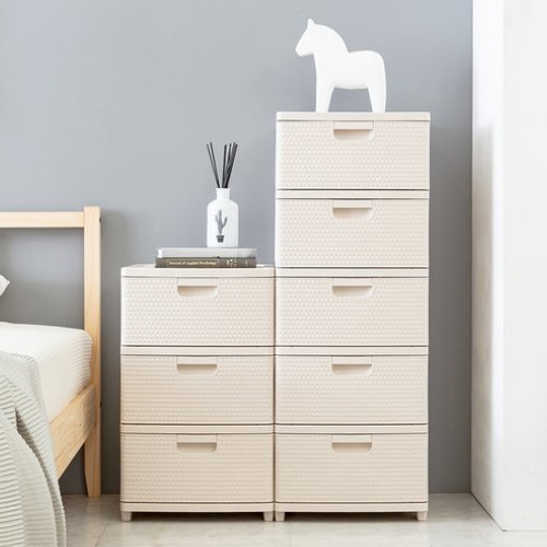 더채움 플라스틱 서랍장 2단