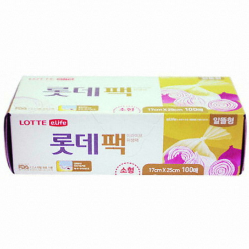 롯데이라이프  알뜰형 위생팩 소형 17x25cm 100매