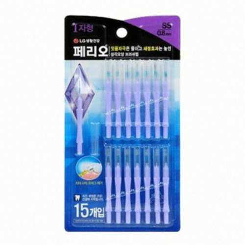 LG생활건강 페리오 치간칫솔 I자형 0.8mm 15개