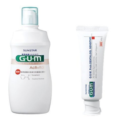 GUM  액티비탈 덴탈컨디셔너 AN 430ml + 시린이 치약 60g